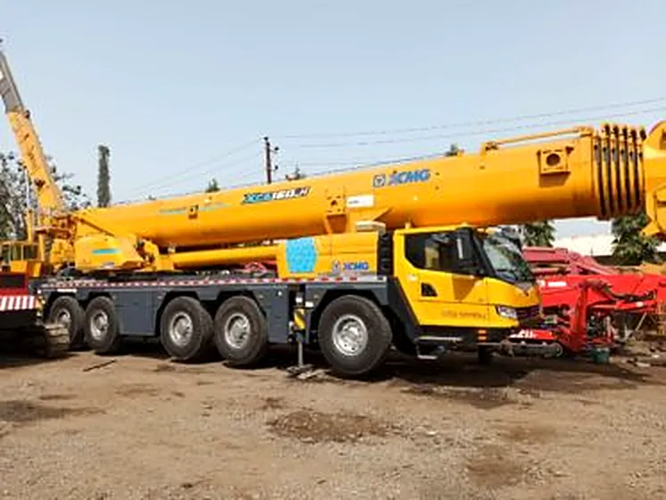 Heavy crane in the yard